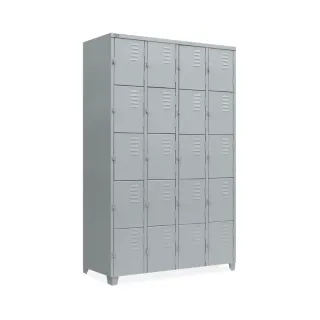 Roupeiro De Aço 20 Portas - Pitão Para Cadeado - GRP 20 Chapa 26